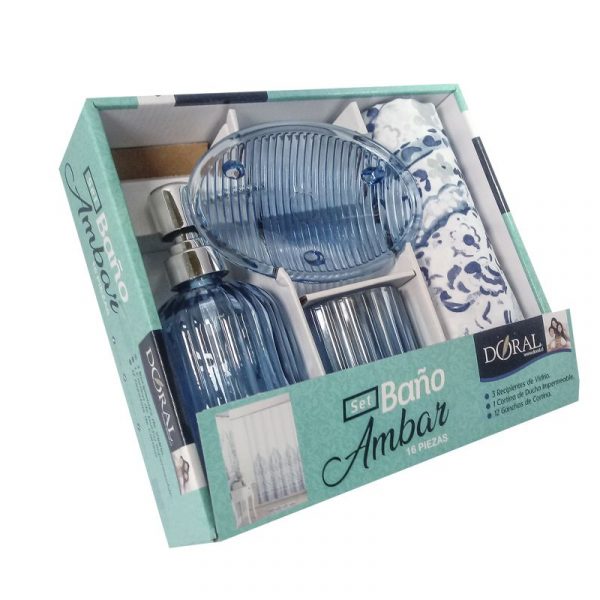 Set de Baño Ambar 16 piezas | Productos de Baño BUALE
