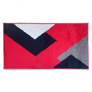 Alfombra Bajada Broadway 50x90 / Rojo Triangulo Gris Negro - Doral