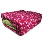 Sábanas de Polar Estampada 2.5 Plazas Hojas Fucsia - Andes