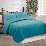 Quilt Bordado Elegance Eloise 2 Plazas Azul - Doral