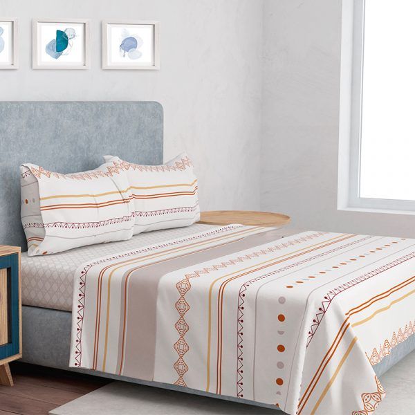 Set Sábana Ajustable Más Fundas 400 Hilos Algodón Blanco King