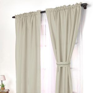 Cortina Agatha Tubo Set de 8 Piezas / Crudo - Doral