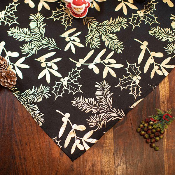 Carpeta de Mesa Estampado Emily 73x73cm / Negro - Doral - Imagen 2