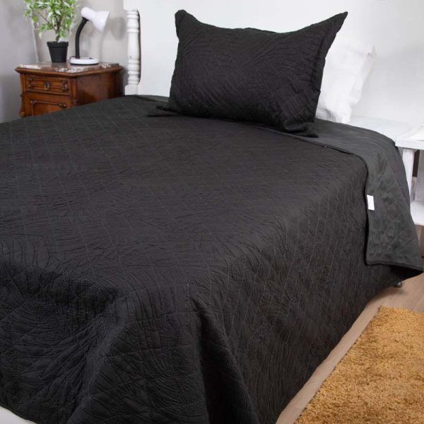 Quilt Bubbly 1.5 Plaza / Negro - Doral