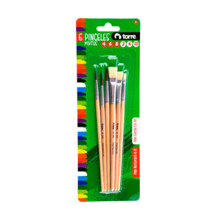 Pinceles Mixtos Plano Redondo - Torre