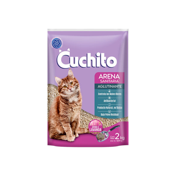 Arena Aglutinante para Gato 2 Kg. - Cuchito