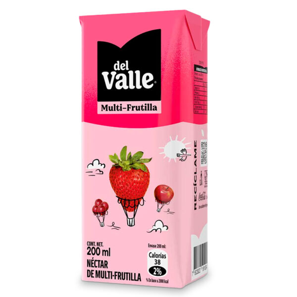 Pack de 6 Néctar 200 cc / Multi-Frutilla - Del Valle