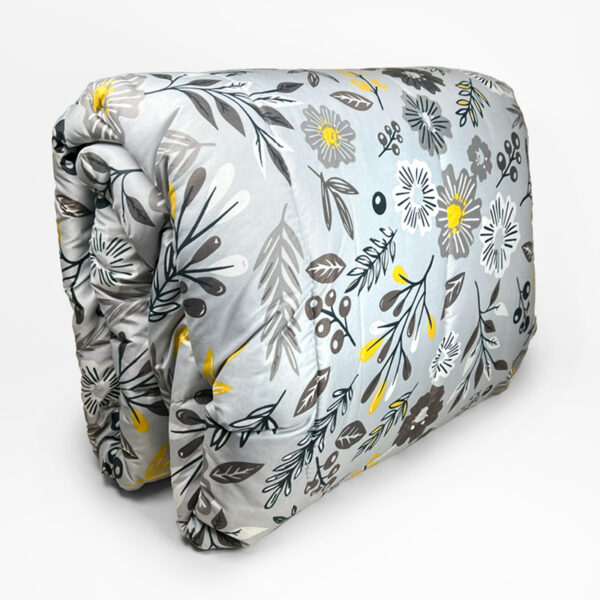 Plumón Estampado 1.5 plazas / Flores Grises - Key Home