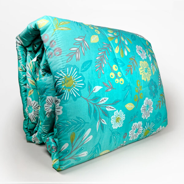 Plumón Estampado 2 plazas / Flores Turquesa - Key Home