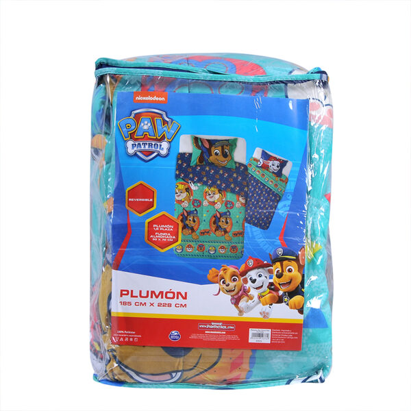 Plumón Microfibra Reversible 1.5 plazas / Paw Patrol Niño Triangulo - Mashini - Imagen 3