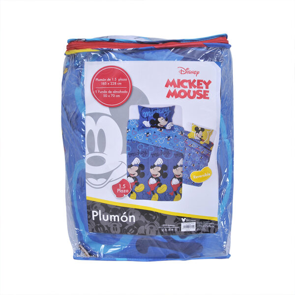 Plumón Microfibra Reversible 1.5 plazas / Mickey Blue - Mashini - Imagen 3