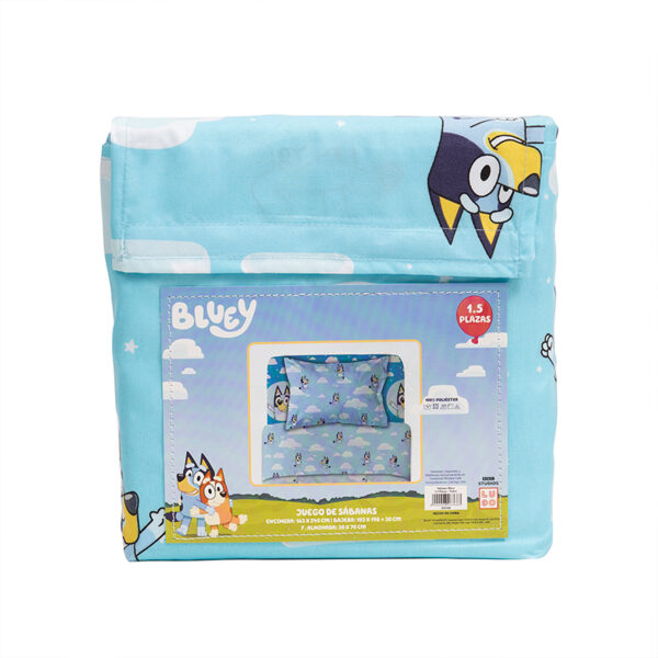 Juego Sábana Microfibra Single / Bluey Nubes - Mashini - Imagen 3