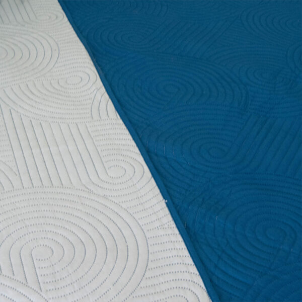 Quilt Hotpress Liso Bicolor 1.5 plazas / Azul y Beige - Doral - Imagen 3