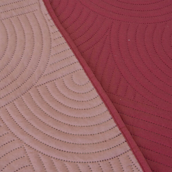 Quilt Hotpress Liso Bicolor 1.5 plazas / Cereza y Rosa Viejo - Doral - Imagen 3