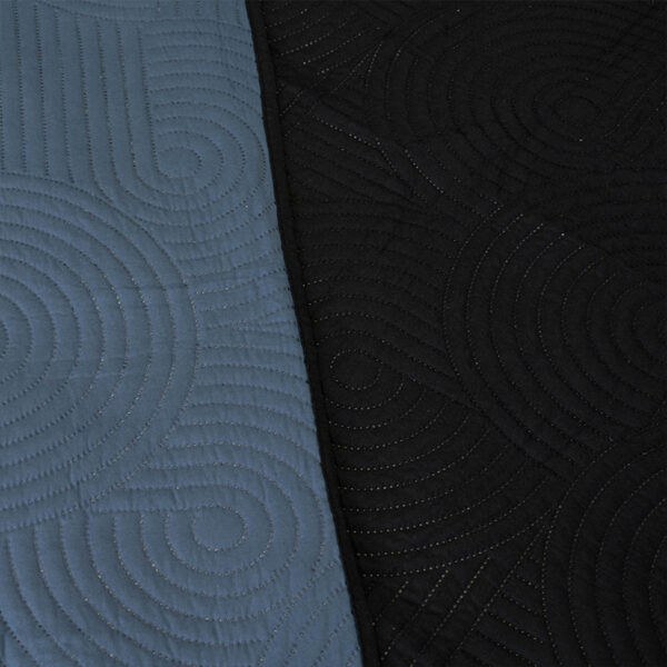 Quilt Hotpress Liso Bicolor 1.5 plazas / Negro y Azul - Doral - Imagen 3