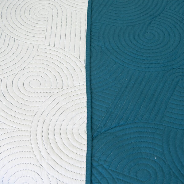 Quilt Hotpress Liso Bicolor 1.5 plazas / Petróleo y Verde Agua - Doral - Imagen 3