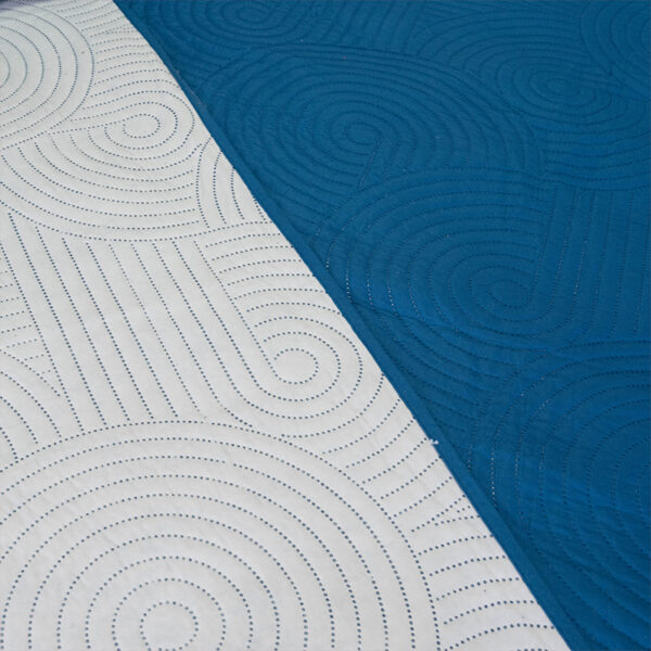 Quilt Hotpress Bicolor 2.5 Plazas / Azul y Beige - Doral - Imagen 3