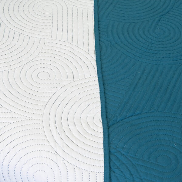 Quilt Hotpress Bicolor 2.5 Plazas / Petróleo y Verde Agua - Doral - Imagen 3