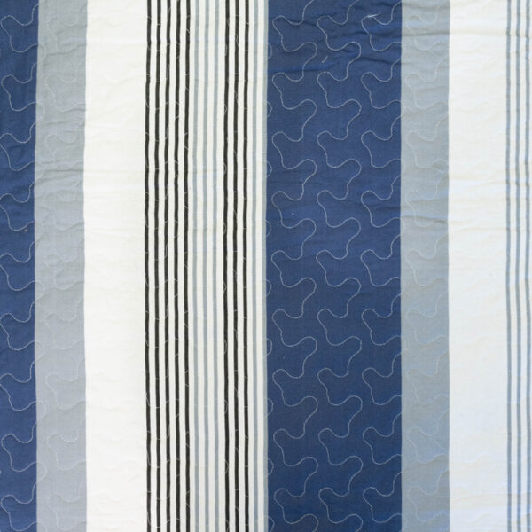 Quilt Stitchy Estampado 1.5 Plazas / Franjas Azul y Blanco - Doral - Imagen 2
