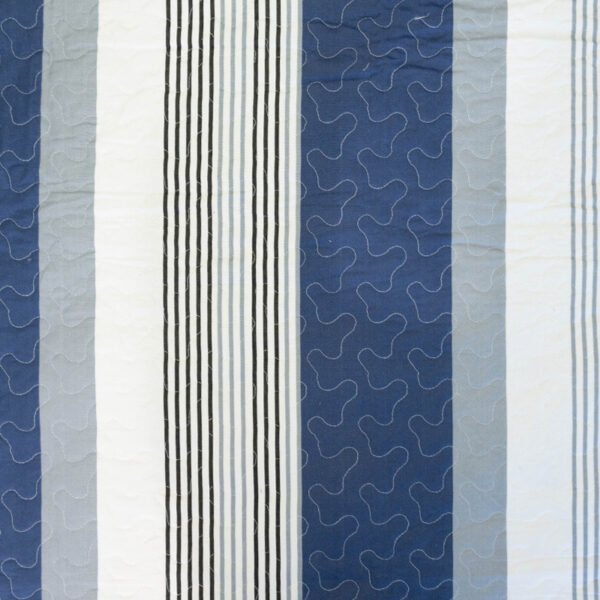 Quilt Stitchy Estampado 2 Plazas / Franjas Azul y Blanco - Doral - Imagen 2