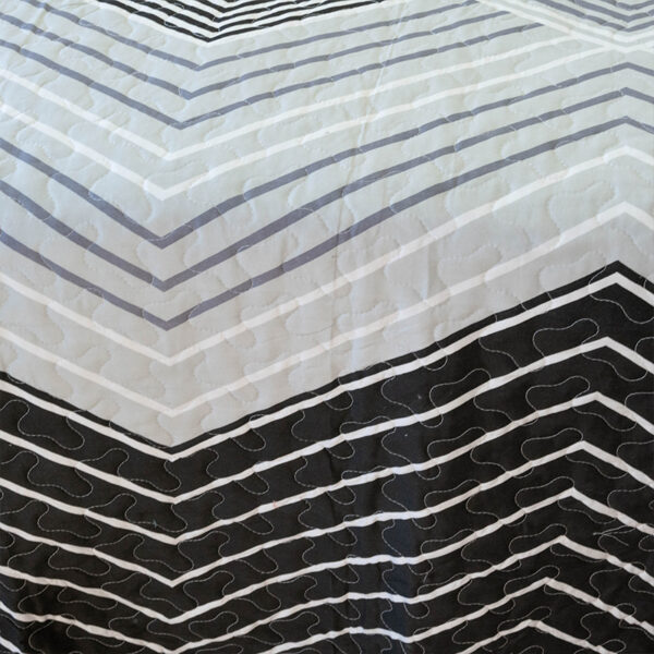 Quilt Stitchy Estampado 2 Plazas / ZigZag Gris y Negro - Doral - Imagen 2
