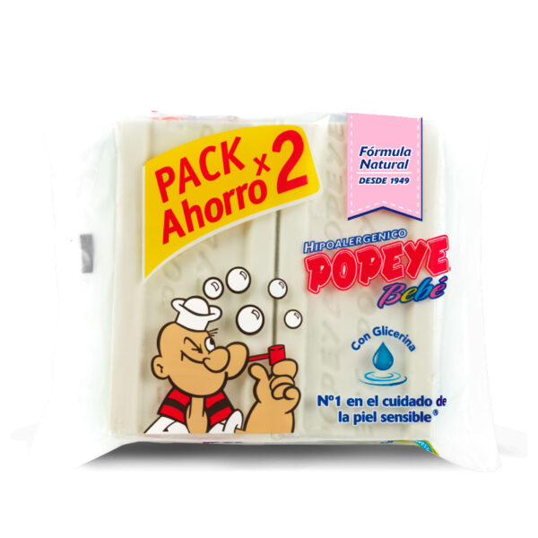 Jabón Detergente Pack 2 Unidades 340 gr. - Popeye