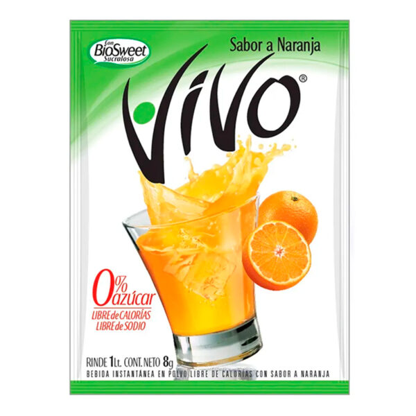 Jugo en Polvo Naranja 8 gr. - Vivo