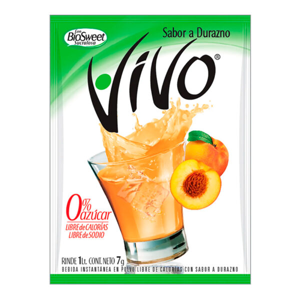 Jugo en Polvo Durazno 7 gr. - Vivo