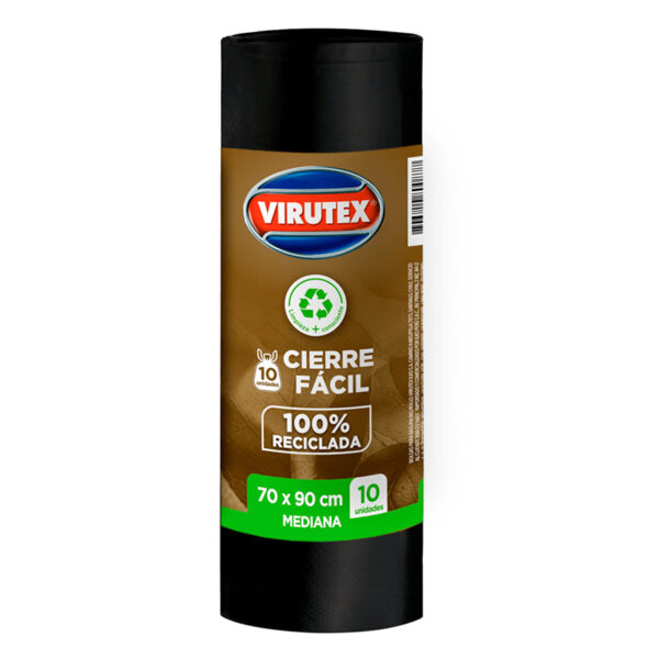 Bolsas de Basura Cierre Fácil 70x90cm 10 und. - Virutex