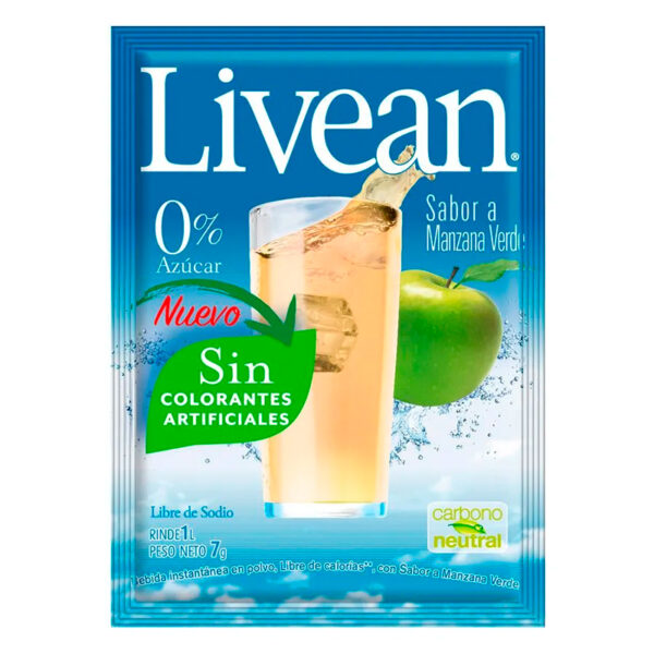 Jugo en Polvo Manzana Verde 7 gr. - Livean