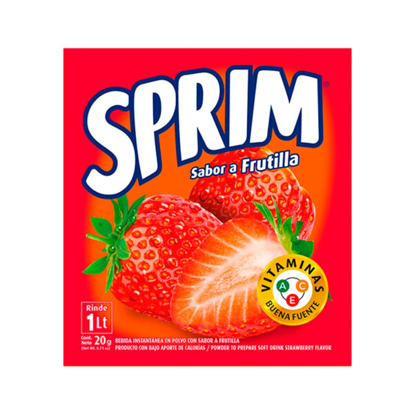 Jugo en Polvo Frutilla 20 gr. - Sprim