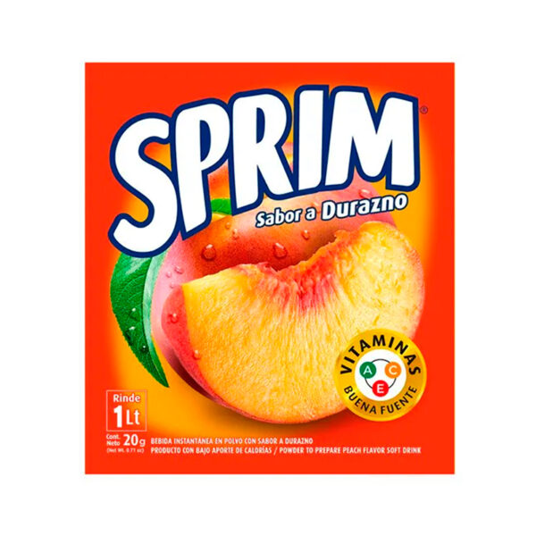 Jugo en Polvo Durazno 20 gr. - Sprim