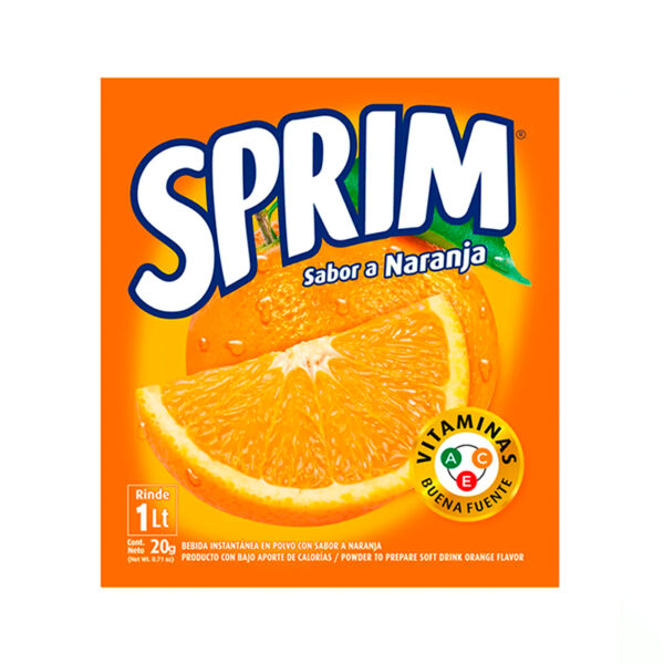 Jugo en Polvo Naranja 20 gr. - Sprim
