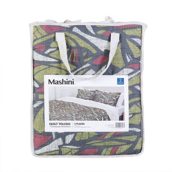 Quilt Toledo Estampado 2 Plazas / Stone - Mashini - Imagen 4