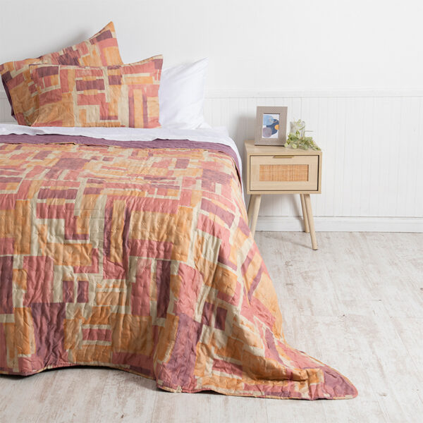 Quilt Toledo Estampado 2 Plazas / Cube - Mashini