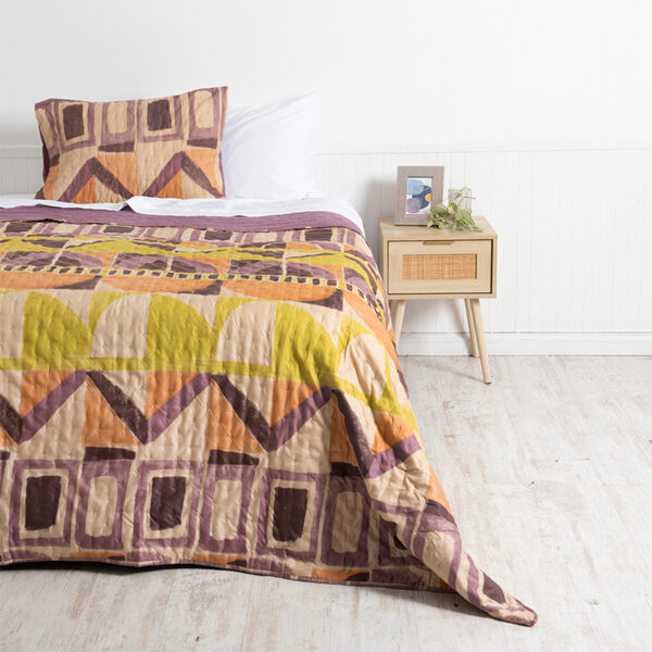 Quilt Toledo Estampado 1.5 Plazas / Étnico - Mashini