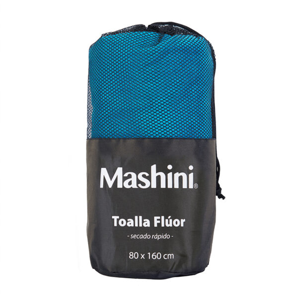 Toalla Deportiva Poliamida Flúor 500gr. 80x160cm. / Azul - Mashini - Imagen 4
