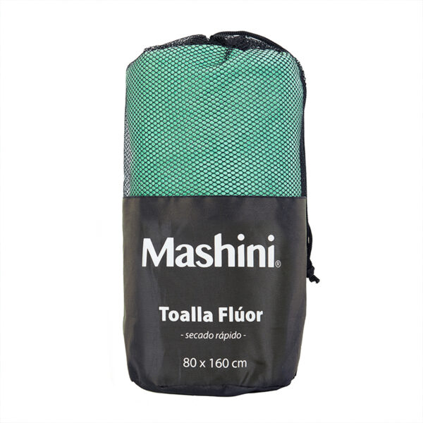 Toalla Deportiva Poliamida Flúor 500gr. 80x160cm. / Verde - Mashini - Imagen 3