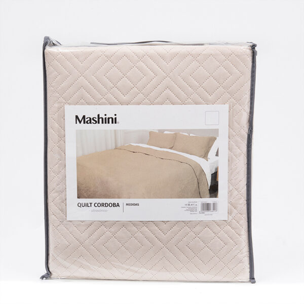 Quilt Cordoba Liso 1.5 Plazas / Arena - Mashini - Imagen 4