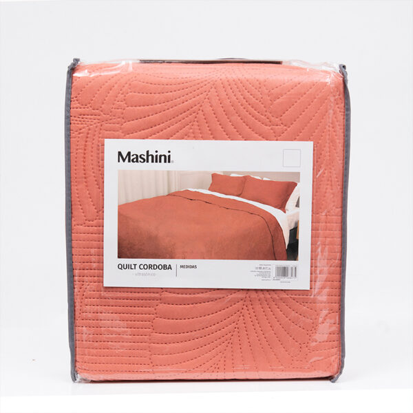 Quilt Cordoba Liso 1.5 Plazas / Naranjo - Mashini - Imagen 4