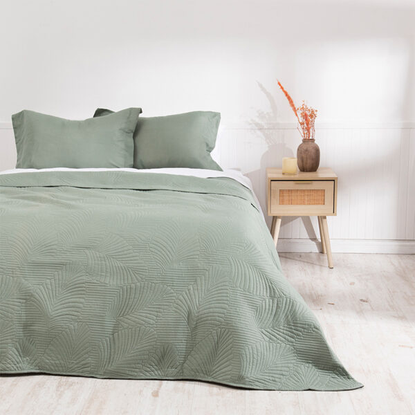 Quilt Cordoba Liso 2 Plazas / Verde - Mashini