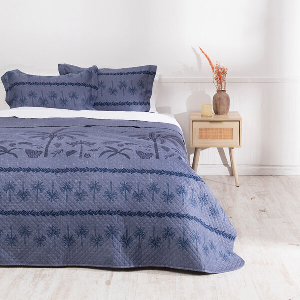 Quilt Cordoba Estampado 2 Plazas / Vegetación - Mashini