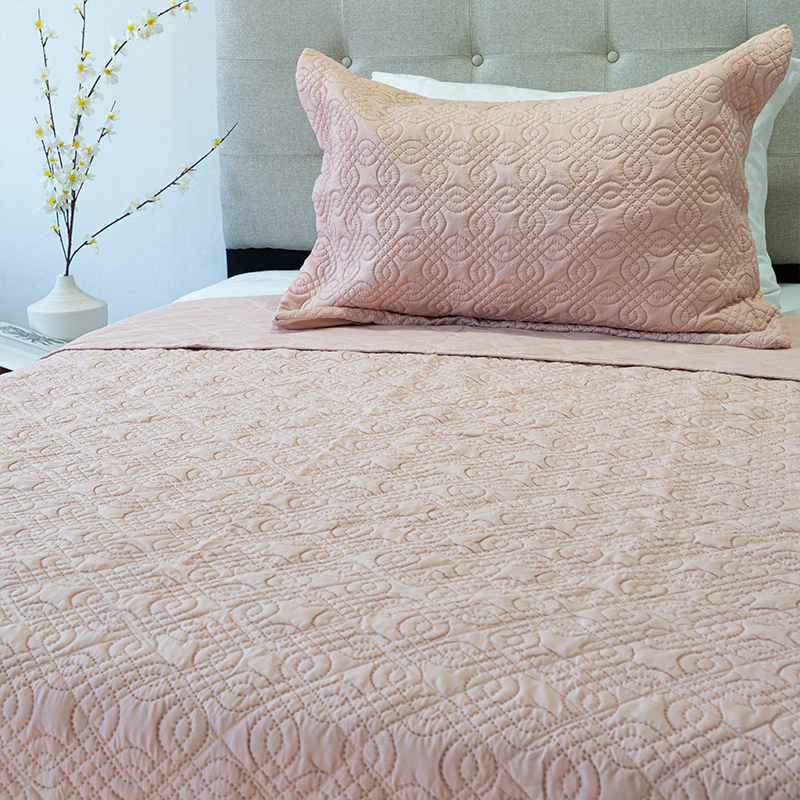 Quilt Bubbly 1.5 Plaza / Rosa Pastel - Doral - Imagen 3
