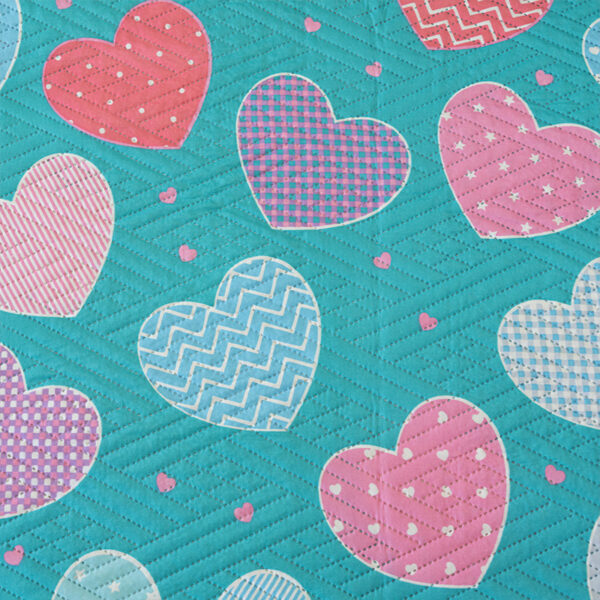 Quilt Hotpress Estampado Infantil 1.5 plazas / Corazones- Doral - Imagen 2
