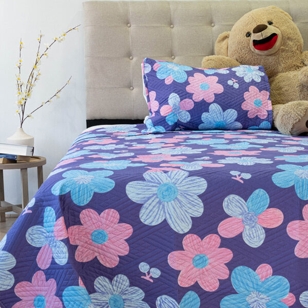 Quilt Hotpress Estampado Infantil 1.5 plazas / Flores - Doral