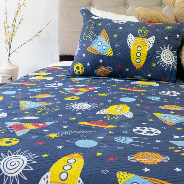 Quilt Hotpress Estampado Infantil 1.5 plazas / Naves Espaciales - Doral - Imagen 3