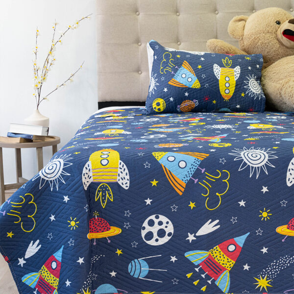 Quilt Hotpress Estampado Infantil 1.5 plazas / Naves Espaciales - Doral
