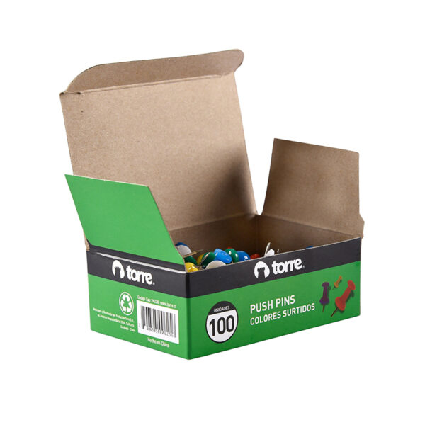 Caja Push Pins Jumbo Colores Surtidos 100 und - Torre - Imagen 2