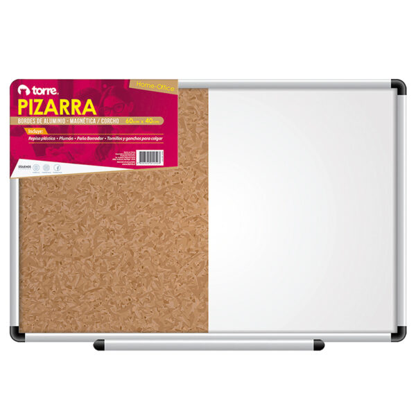 Pizarra Acrílica Magnética + Corcho 40x60 cm. - Torre