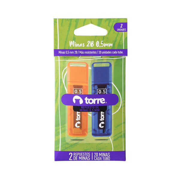 Repuesto Minas 0.5 mm. 2B Blíster 2 Und. - Torre - Imagen 2